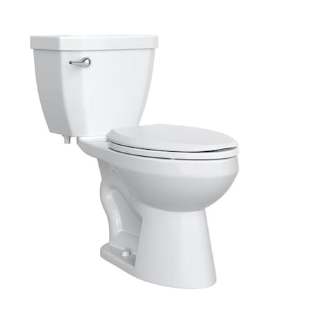 Proflo Calhoun 1.28 gpf Elongated Two Piece Toilet in White PROPFCLC414HEWH